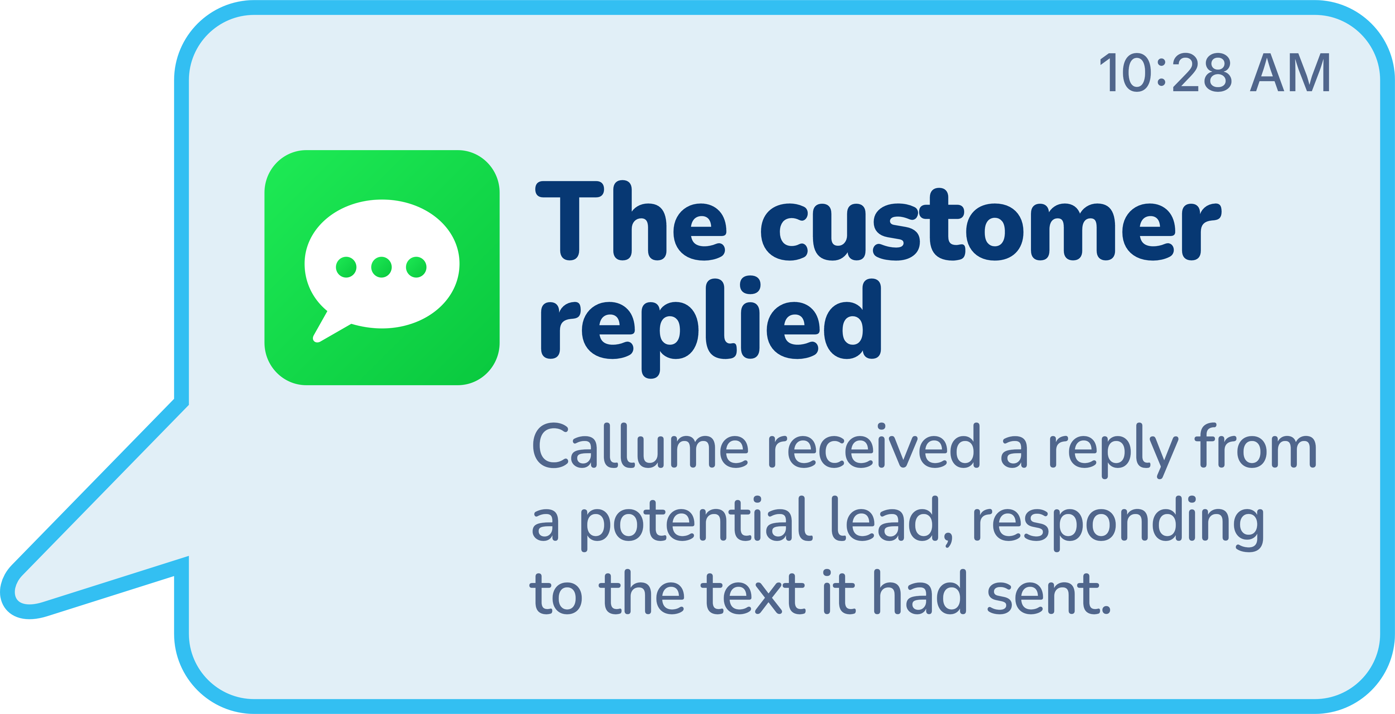The customer replied